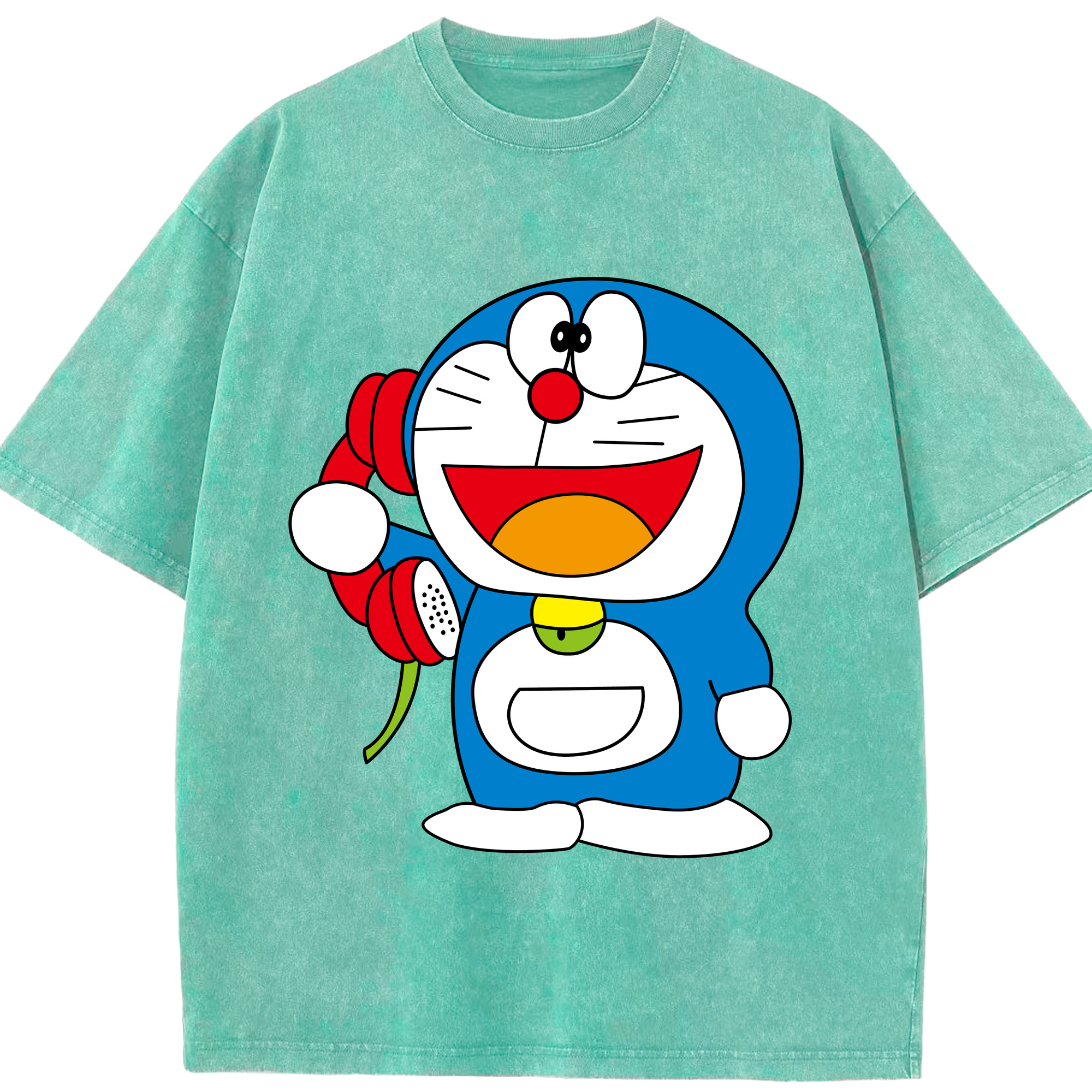 （画像用） ドラえもん Doraemon 綿100% ヴィンテージ風 半袖Tシャツ（フロントプリント）